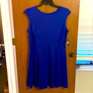 Cobalt/bright Navy cap sleeve dress with Pockets!